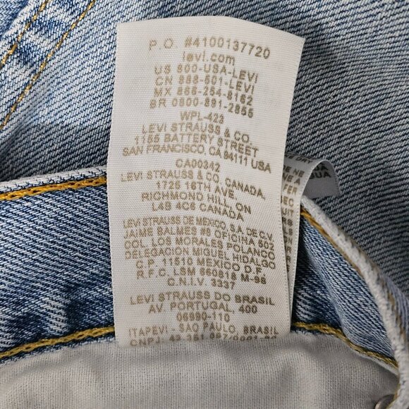 Levi's Straight Fit Men's Rare Registered Blank Red Tag 505 Denim Jeans 35x30 - Picture 15 of 15
